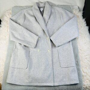 J Jill PureJill Jacket Womens Large Shawl Collar Long Double Breasted Heavy Knit